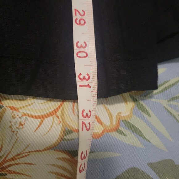 Old Navy Size Medium Linen Wide Leg Fold Over Waist Panel Black Pants- NWT - Picture 8 of 9